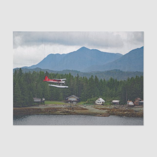 Alaska Floatplane Landscape Foto Seidenpapier (Vorderseite)