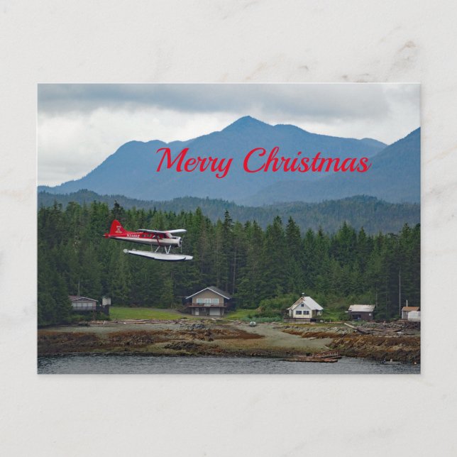 Alaska Floatplane Landschaft Foto Weihnachten (Vorderseite)
