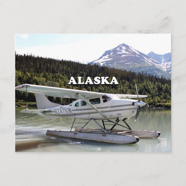 Alaska: Flugzeug, Trail Lake 3 Postkarte (Vorderseite)