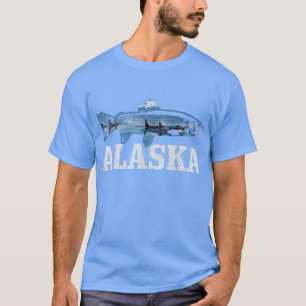 Alaska Foreut Lachs Fischen Orca Whale Na T-Shirt