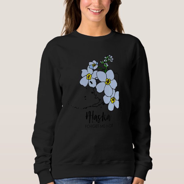 Alaska Forget Me Not Flower Sweatshirt (Vorderseite)