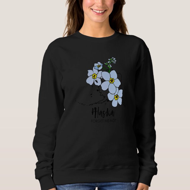 Alaska Forget Me Not Flower   Sweatshirt (Vorderseite)