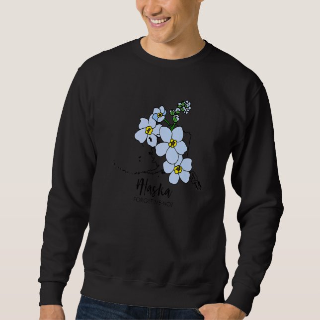 Alaska Forget Me Not Flower   Sweatshirt (Vorderseite)