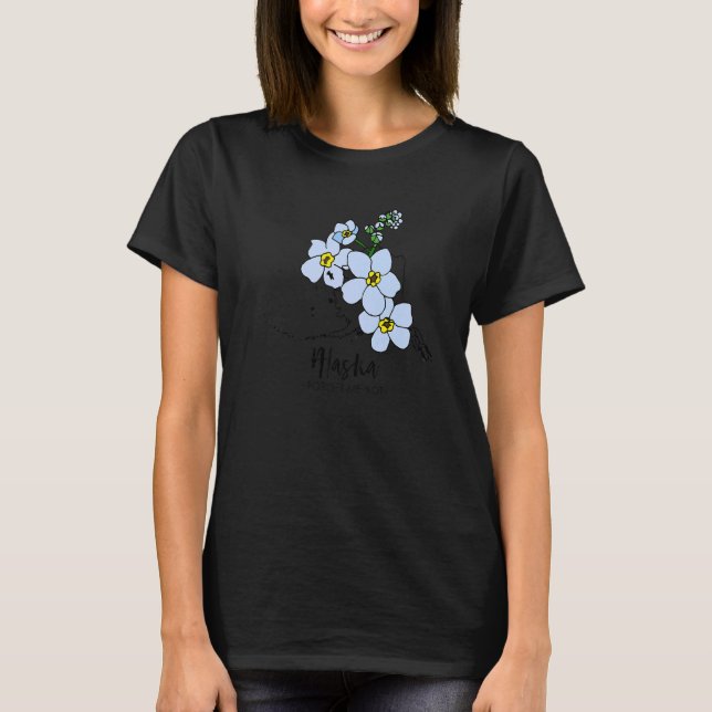 Alaska Forget Me Not Flower   T-Shirt (Vorderseite)