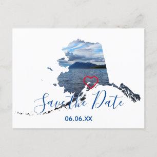 Alaska-Form-Foto-Speichern Sie das Datum Ankündigungspostkarte