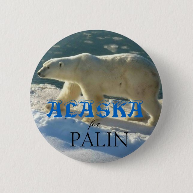 Alaska für Palin Button (Vorderseite)