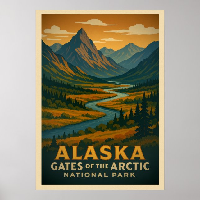 Alaska Gates of the Arctic V01 Poster (Vorne)