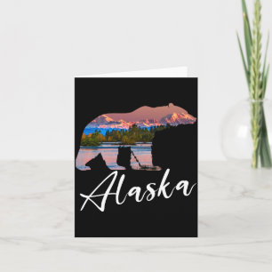 Alaska-Gebirge-Bär Gly Alaska State Souvenirs Karte