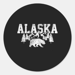Alaska-Gebirge Wald Jagd Usa Runder Aufkleber
