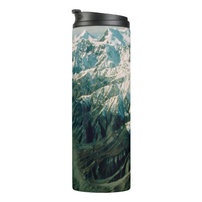 Alaska-Gebirgszug-Luftansicht Thermosbecher (Nach rechts gedreht)