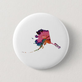 Alaska Gefärbte Krawatte Print Button