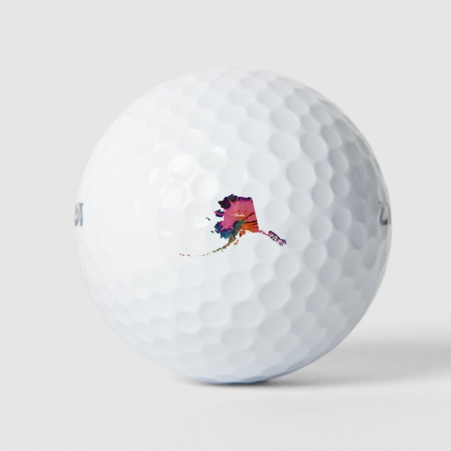 Alaska Gefärbte Krawatte Print Golfball (Vorderseite)