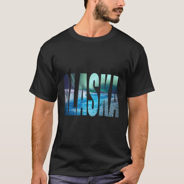 Alaska Geschenk Souvenir Aurora Borealis Northern  T-Shirt (Vorderseite)