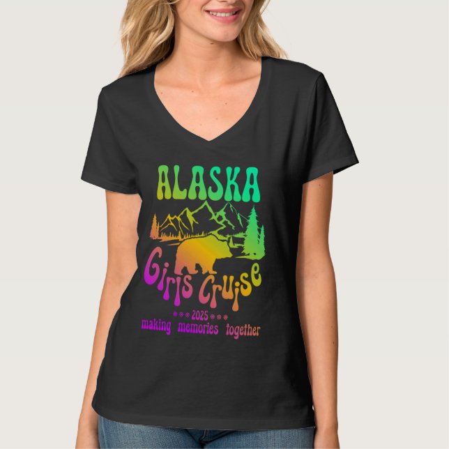 Alaska Girls Cruise 2025 Matching Friends & Group T-Shirt (Vorderseite)