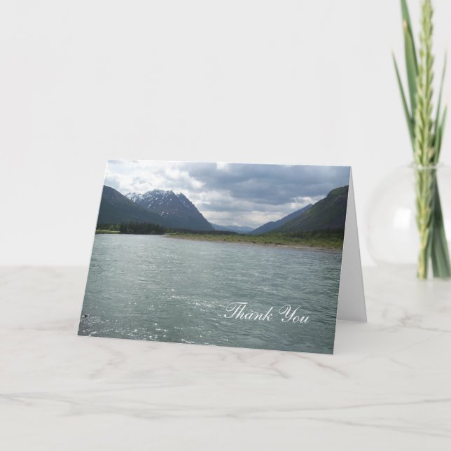 Alaska glacier and lake dankeskarte (Vorderseite)