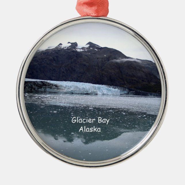 Alaska, Glacier Bay Silbernes Ornament (Vorne)
