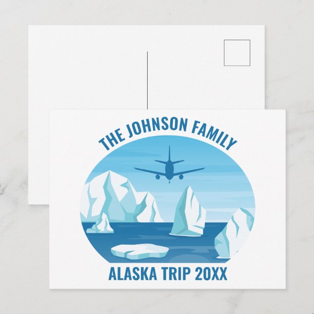 Alaska Glacier Family Vacation Custom Postkarte (Vorne/Hinten)