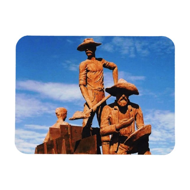 Alaska Gold Miners Gold Rush Foto entwickelt Magnet (Horizontal)