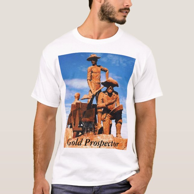 Alaska Gold Prospector Foto gedrucktes T-Shirt (Vorderseite)