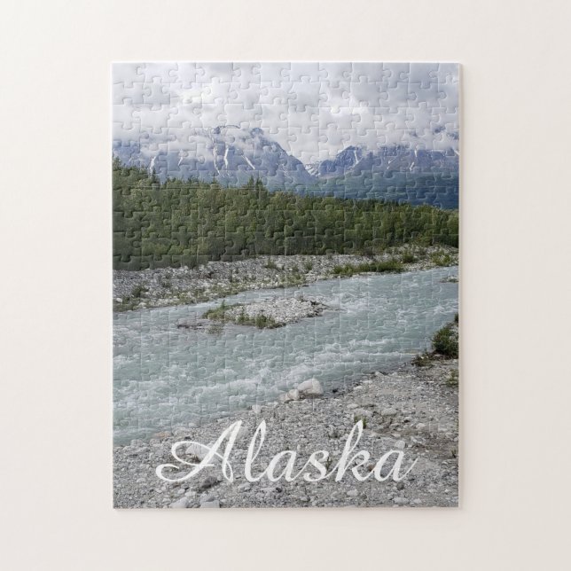 Alaska-Granit Nebenfluss-Puzzlespiel Puzzle (Vertikal)