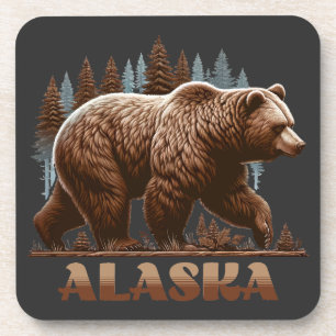 Alaska Grizzly Bear Getränkeuntersetzer