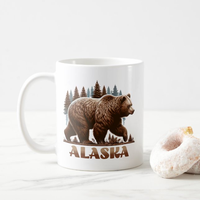 Alaska Grizzly Bear Kaffeetasse (Mit Donut)