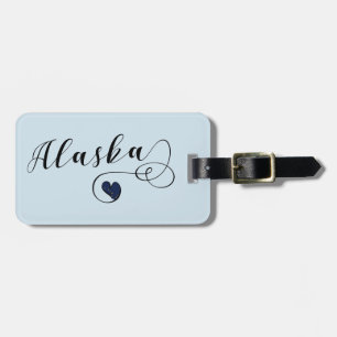 Alaska Heart Luggage Tag Template, Alaskan Gepäckanhänger