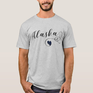 Alaska Heart T-Shirt, Alaskan Flag T-Shirt