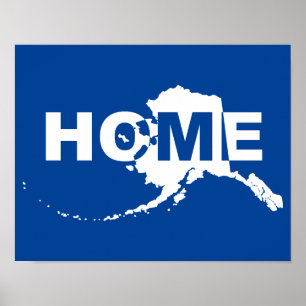 Alaska-Heimat-Poster-Schild fern der Heimat Poster