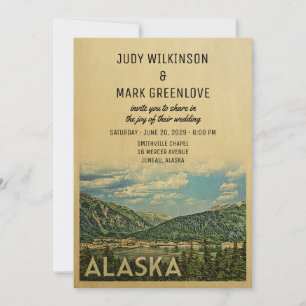 Alaska-Hochzeitseinladung Vintage Mitte des Jahrhu Einladung