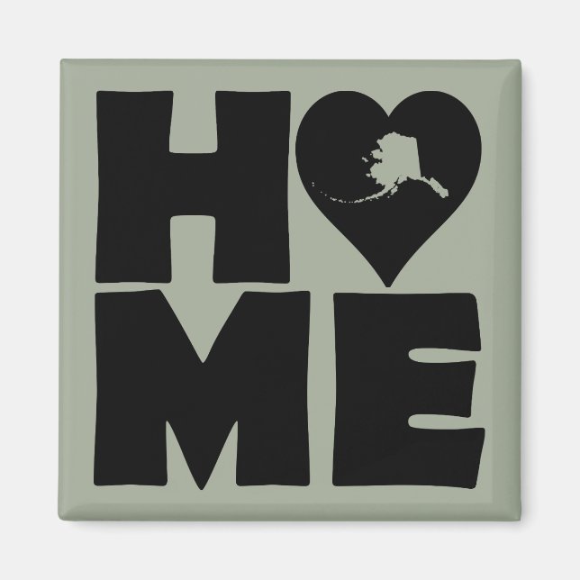 Alaska Home Heart State Friend Magnet Refrigerator (Vorne)