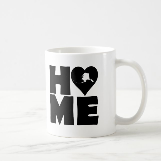 Alaska Home Heart State Mug oder Travel Mug Kaffeetasse (Rechts)