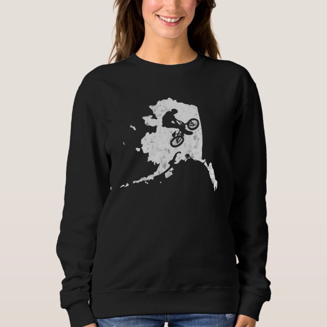 Alaska Home State Bike Cycling And Triathlon  10 Sweatshirt (Vorderseite)