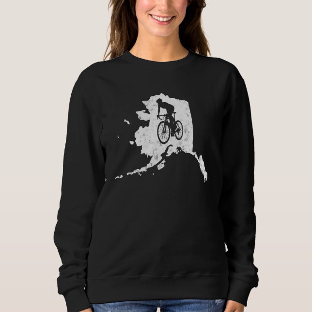 Alaska Home State Bike Cycling And Triathlon  12 Sweatshirt (Vorderseite)