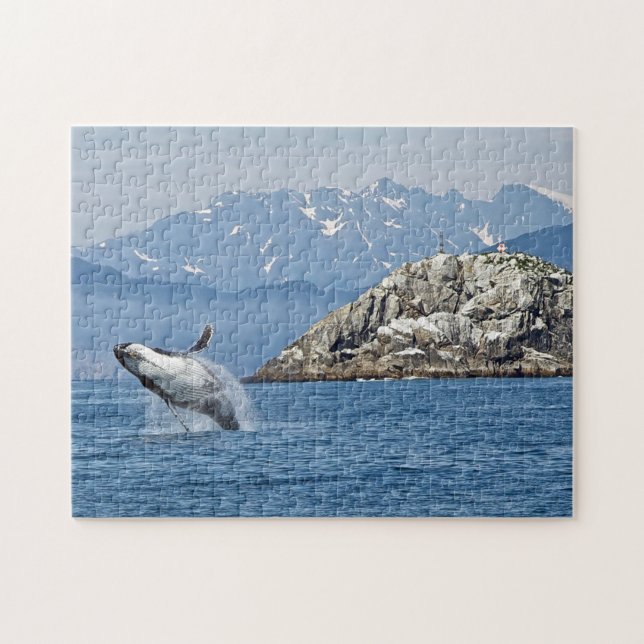 Alaska Humpback Whale Wildlife Foto Puzzle (Horizontal)