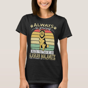 Alaska Hund immer selbst Retro Alaskan Malam T-Shirt