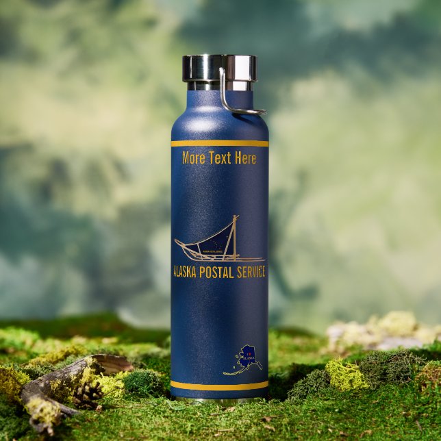 Alaska-Hundeschlitten-Postbote Trinkflasche (Außenbereich (gedreht))