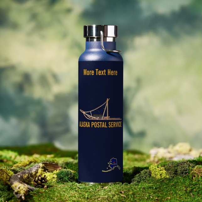 Alaska-Hundeschlitten-Postbote Trinkflasche (Außenbereich (gedreht))