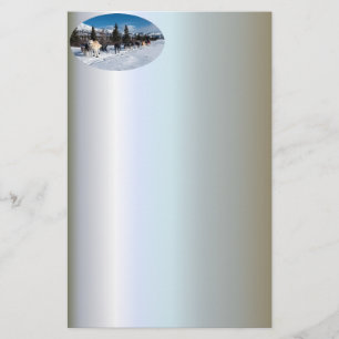 Alaska Husky Dog Sled Race Briefpapier
