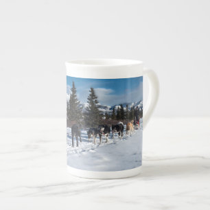 Alaska Husky Dog Sled Race Prozellantasse
