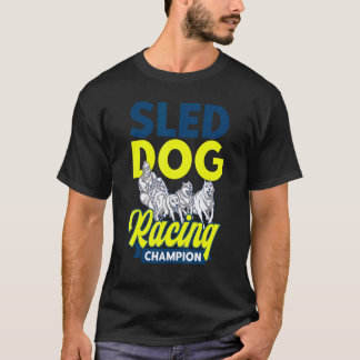Alaska Husky Schlittenfahren Schlittenhund Rennsch T-Shirt