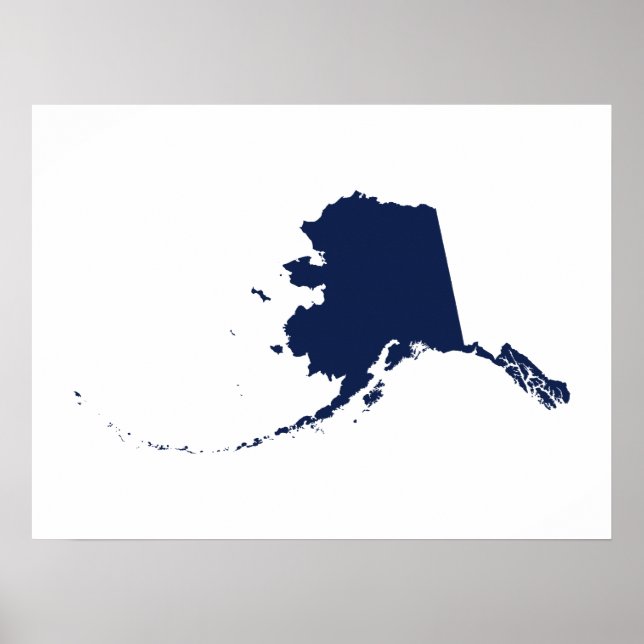 Alaska in Blau Poster (Vorne)