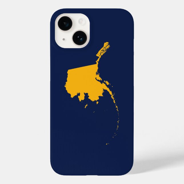 Alaska in Blau und Gold Case-Mate iPhone Hülle (Rückseite)