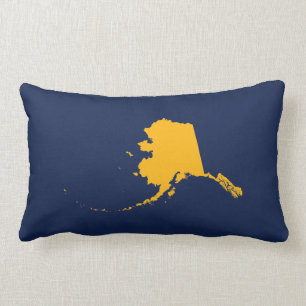 Alaska in Blau und Gold Lendenkissen