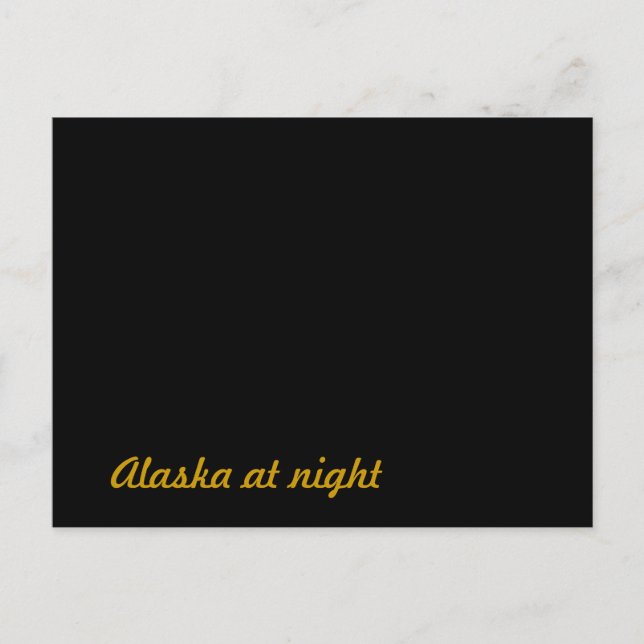 Alaska in der Nacht Postkarte (Vorderseite)