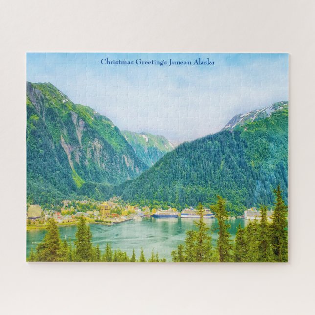 Alaska Juneau Weihnachtsgrüße Puzzle (Horizontal)