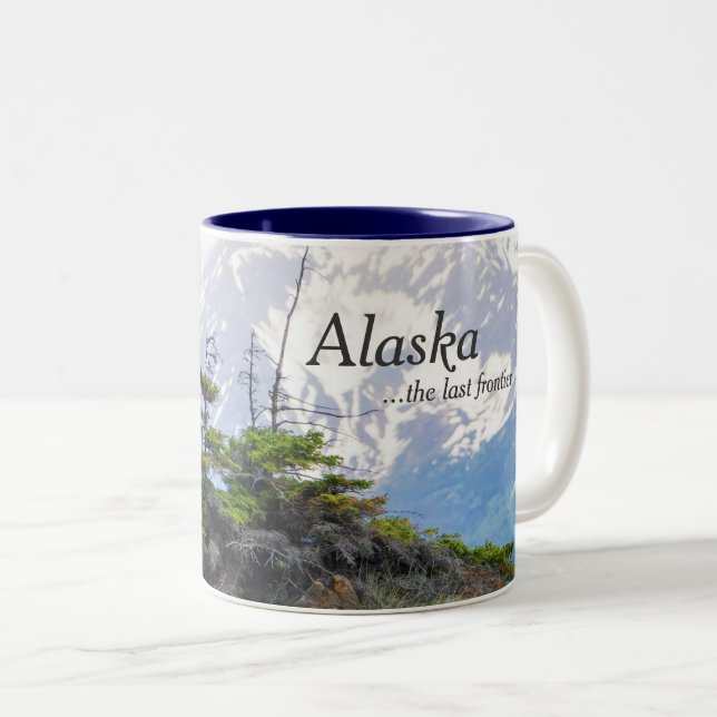 Alaska-Kaffee-Tassen - Gebirgstäuschung Zweifarbige Tasse (VorderseiteRechts)