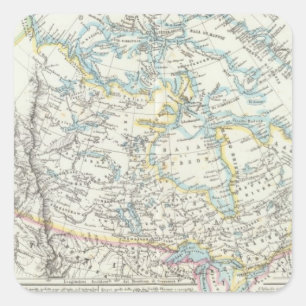 Alaska, Kanada, Grönland Quadratischer Aufkleber