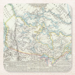 Alaska, Kanada, Grönland Rechteckiger Pappuntersetzer