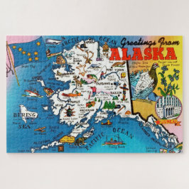 Alaska Karte 20x30 Jigsaw Puzzle
